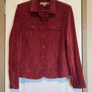 Croft & Barrow Womens Blazer sz S Red pockets